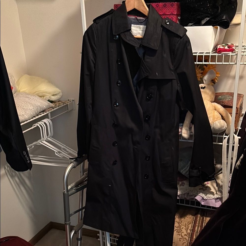 Women’s banana republic size small Black Trench Coat